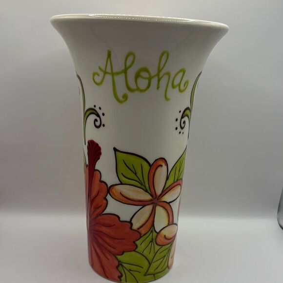Banana Patch Studio Aloha Floral Hibiscus Vase -